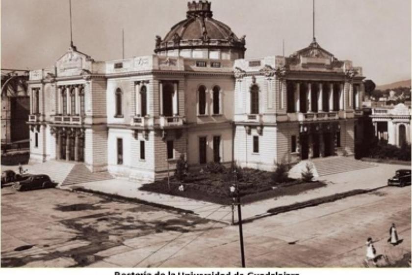 Fachada del Paraninfo de la Universidad de Guadalajara tomada en 1936